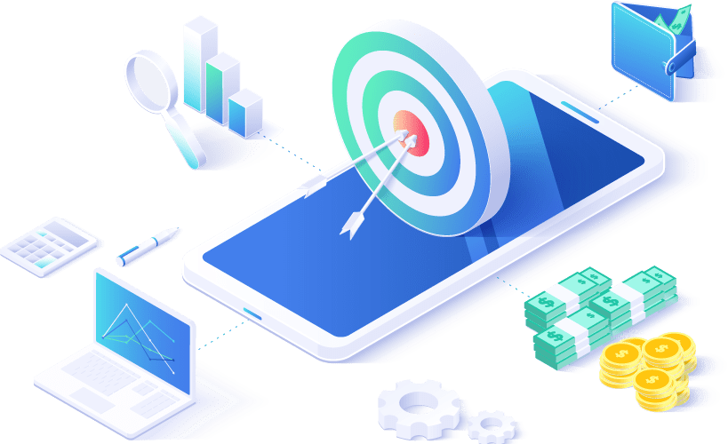 Business strategy isometric